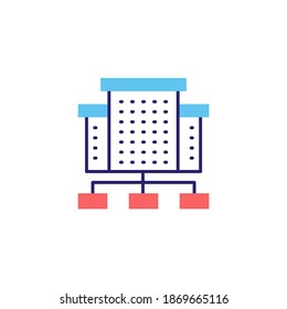Icono Estructura de la empresa en vector. Logotipo