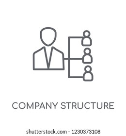 company Structure linear icon. Modern outline company Structure logo concept on white background from Human Resources collection. Suitable for use on web apps, mobile apps and print media.