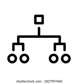 Company Structure Management. Distribution, Division, Connection. Business Outline Icon