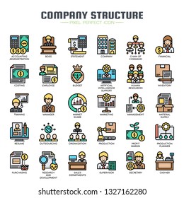 Company Structure , Thin Line and Pixel Perfect Icons