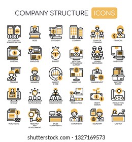 Company Structure , Thin Line and Pixel Perfect Icons