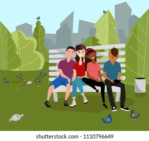 company of teenagers
