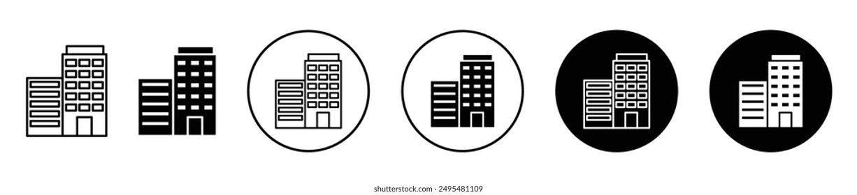 Company thin line vector icon set.