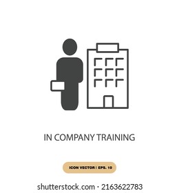 in company training icons  symbol vector elements for infographic web