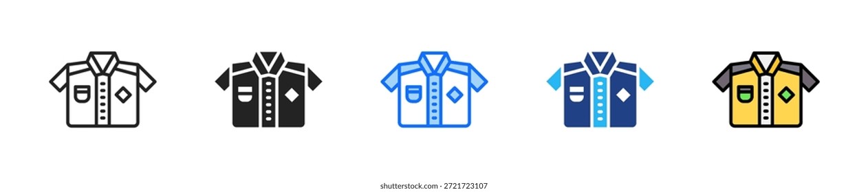 Empresa Uniforme Icon Set Colección de Estilo Múltiple