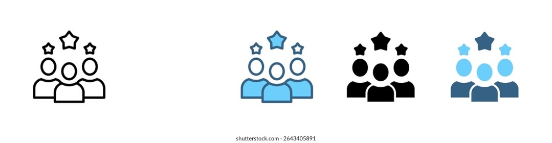 Company values icon set with various styles and colors