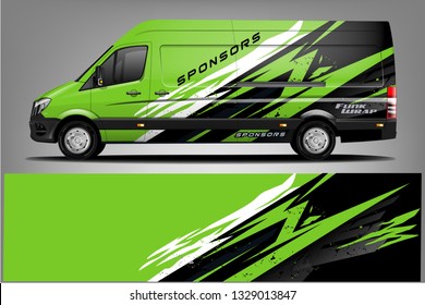 Company van Car wrap livery design. Custom Car wrap sticker decal.