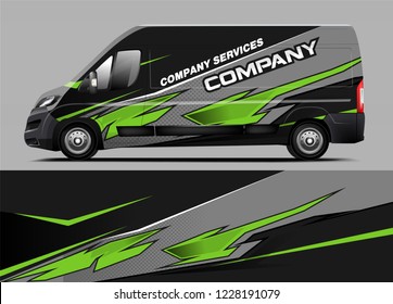 Company Van wrap design. Livery design for company van. Ready Print wrap and decal design vector eps