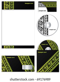 Company vector design with tire tracks