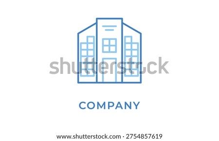 Company vector icon isolated on white background