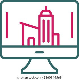 Company Vector Icon Line Two Color