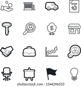 company vector icon set such as: architecture, study, hands, manager, awning, suitcase, job, accessory, electric, front, shop, agreement, flip, education, training, retail, case, home, elegance