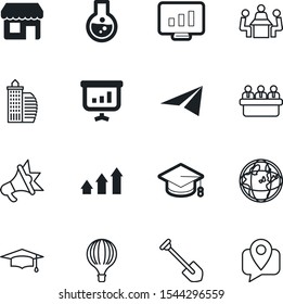 company vector icon set such as: statistic, tube, experiment, scientific, garden, snow, set, biology, earth, fun, loud, navigation, airplane, leisure, monitor, pharmacy, stock, cash, recreation