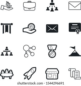 company vector icon set such as: teamwork, save, achieve, open, sprout, education, health, possibility, badge, protection, silhouette, environment, successful, stamp, front, contract, shuttle, place