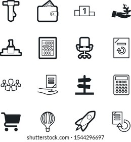 company vector icon set such as: nature, fashion, freedom, saving, sprout, shopping, shop, rocket, inflate, chair, future, submit, spaceship, economy, light, pictogram, internet, fire, calculation