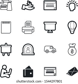 company vector icon set such as: high, support, industry, diary, fresh, health, bulb, hand, receptionist, mind, earning, email, address, registration, letter, investment, hard, energy, working, care