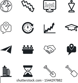 company vector icon set such as: progress, marketing, student, person, wing, measurement, table, statistics, sand, internet, cost, room, measure, seminar, factory, interview, celebration, loss