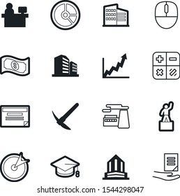 company vector icon set such as: refinery, certified, circle, page, axe, cutting, certificate, document, ice, staff, site, equipment, director, performance, electronic, stack, digital, master