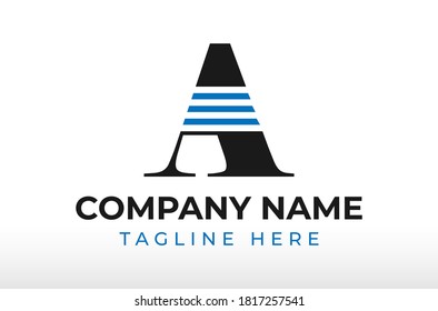 Diseño de logotipo de carta de vector de empresa