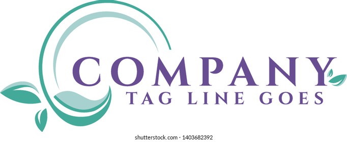 company vector logo concept illustration. Ecology Leafs, Bio, Nature, Agriculture logo.
