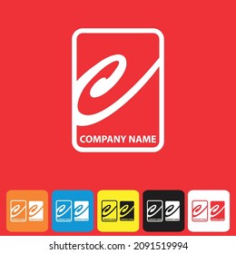 Company vector logo. Internet icon. surf the waves icon. radio signal icon. outdoor . Clean service logo, letter E icon Web, Digital, Speed, Marketing.