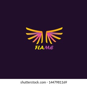Company vector logo. wings with simple design