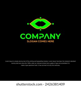 Company Vector logo with your slogan.  Insignias for Your Business. Design Template
