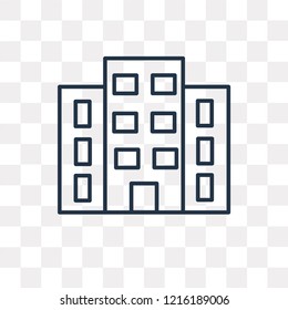 Company vector outline icon isolated on transparent background, high quality linear Company transparency concept can be used web and mobile