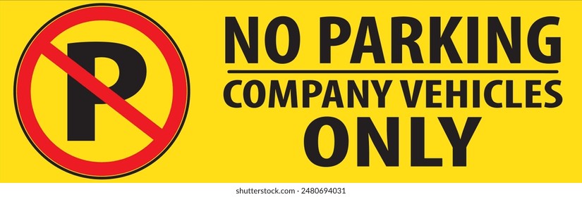 Company vehicles parking area notice, Allocated for company vehicles only notice vector