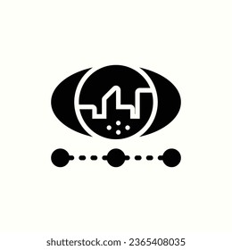 company vision black icon, isolated icon in light background, perfect for website, blog, logo, graphic design, social media, UI, mobile app