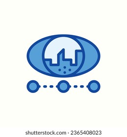 company vision blue icon, isolated icon in light background, perfect for website, blog, logo, graphic design, social media, UI, mobile app