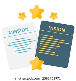 company vision and mission, corporate strategy illustration and report