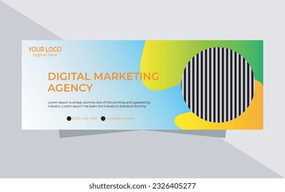 Company web banner vector template design