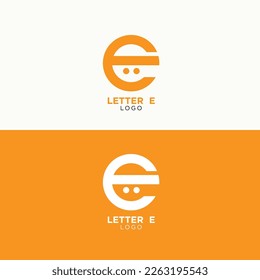 Company website letter e modern minimal logo design template