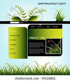 Company website template, vector