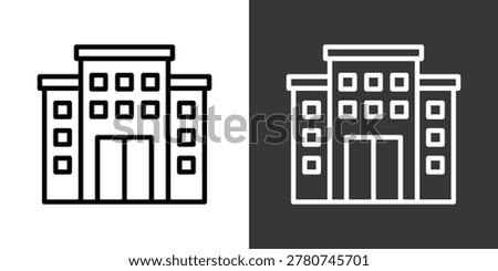Company White And Black Icon Set Multiple Style Collection Pack Vector Illustration