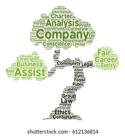 Company word cloud Tree typography