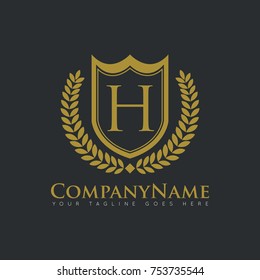 company,shield,royalty,real estate, boutique logo design template