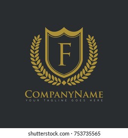 company,shield,royalty,real estate, boutique logo design template