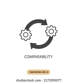 Comparability Icons  Symbol Vector Elements For Infographic Web