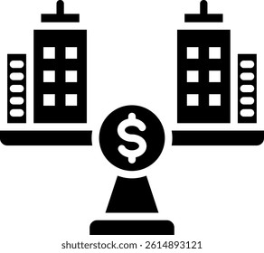 Comparable Companies Icon Glyph Vector Illustration
