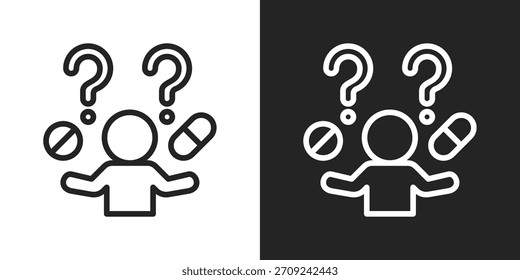 Icono De Comparación En Estilo De Línea En Blanco Y Negro