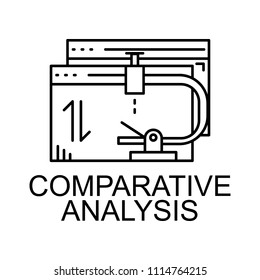 comparative analysis icon. Element of web development signs with name for mobile concept and web apps. Detailed comparative analysis icon can be used for web and mobile on white background