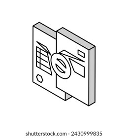 comparative analysis isometric icon vector. comparative analysis sign. isolated symbol illustration