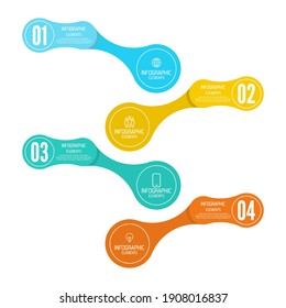 Comparative chart with banner for presentation, informative forms. Infographic option. Info chart Process step by step.