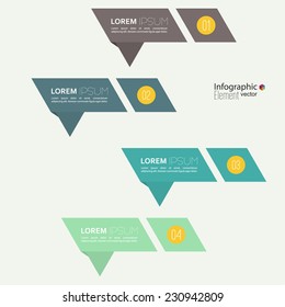 Comparative chart with banner for presentation, informative forms. 