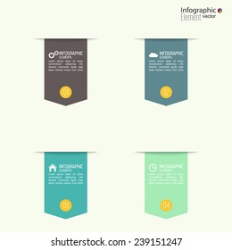 Comparative chart with banner for presentation, informative forms. Option Infographic 