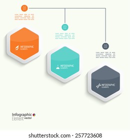 Comparative chart with banner for presentation, informative forms. 