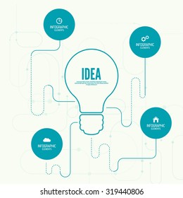 Comparative chart with banner for presentation, informative forms. Option.  concept of big ideas inspiration innovation, invention, effective thinking.