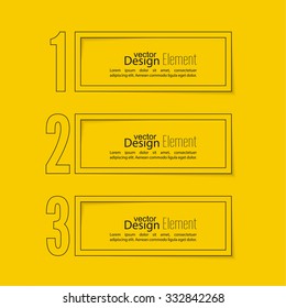Comparative chart with banner for presentation, informative forms. 